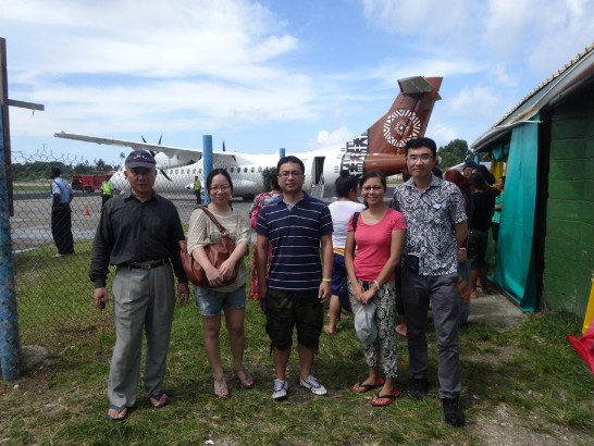 Chung Shan Hospital Dr. Huang and Mr. Lin arrived Funafuti