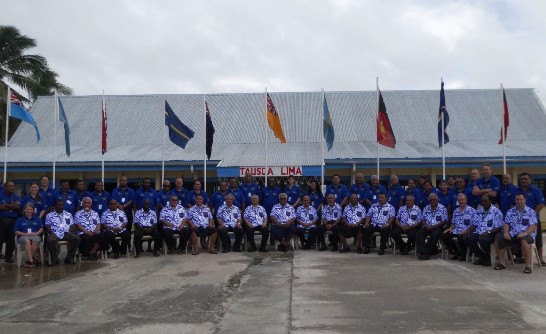 第11屆太平洋島國論壇漁業部長級會議- 開幕式各國官員大合照 30-06-2015