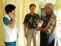 婦產科林靜儀醫師為教育部長問診情形