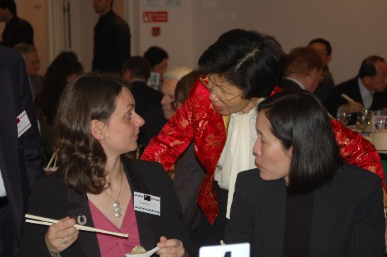 Ambassador Siao-Yue Chang in the Din Tai Fung Banquet Show