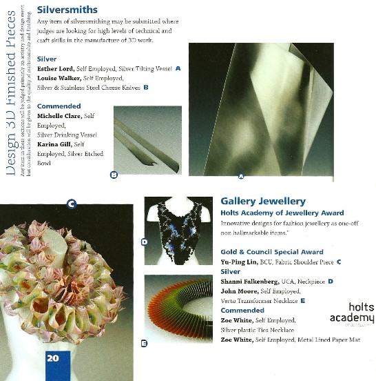 台灣珠寶設計師林玉萍榮獲英國「金匠工藝暨設計獎」