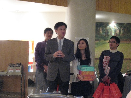 朱處長於愛丁堡大學台灣同學會新年餐會致詞