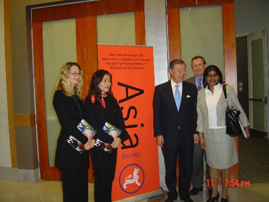 Ambassador Jason Yuan attends the premiere event of Asia Society Washington Taiwan to the World Documentary Mini-Series on March 11, 2010. From left to right: Director Martha Burr, Mei-juin Chen, Asia Society Washington Director Jack Garrity, Associate Director of Sigur Center at George Washington University Deepa Ollapally.