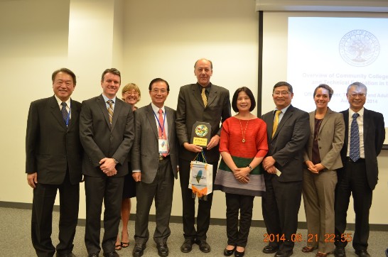 Assistant Secretary Johan Uvin, U.S. Department of Education greeted a delegation of presidents and vice presidents from Taiwan’s 16 technology universities on August 21, 2014. This delegation is led by Dr. Yen-Yi Lee, Director General of Department of Technological and Vocational Education, Ministry of Education in Taiwan.