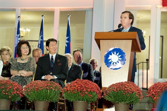 Rep. Ed Royce (R-CA), Chairman of the House Committee on Foreign Affairs, gives a speech at the ROC’s 104th National Day reception at the Twin Oaks Estate. 