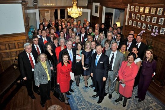 Ambassador Jason C. Yuan, Representative of the Republic of China (Taiwan) to the United States, hosted a dinner in honor of the newly elected Chairman of the Republican National Committee (RNC), Mr. Reince Priebus and his wife, and 70 RNC members at the Twin Oaks Estate