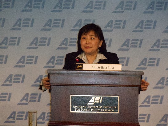 Dr. Christina Liu, Minister, Council for Economic Planning and Development, the Republic of China (Taiwan), delivered a speech at the American Enterprise Institute for Public Policy