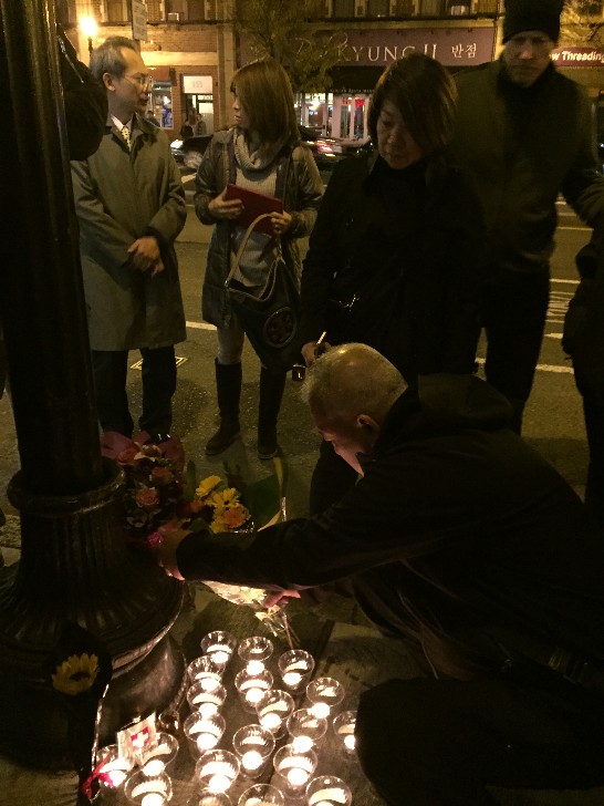 賴處長出席波士頓大學楊崇偉同學追悼會慰問家屬