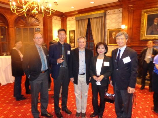 起:費正清中心主任Mark Elliott, Euegene Wang教授，李安，洪處長及王德威