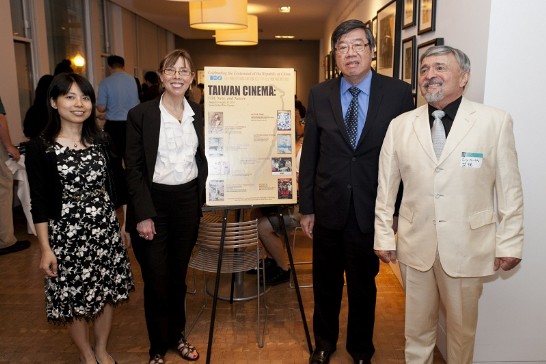 Director-General Shen and Director Barbara Scharres at the Gene Siskel Film Center for the "Taiwan Cinema: Old, New, and Newer" event.