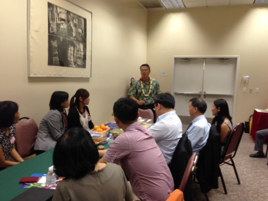 朱總領事向我夏威夷農產品採購團簡介台夏經貿關係