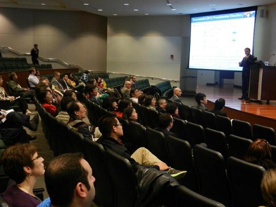 廖處長於德大達拉斯分校企管學院演講情形