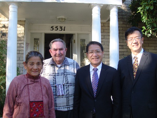 駐休士頓辦事處廖處長東周元月10日赴聖安東尼拜會僑領「台灣原住民協會」(Taiwan Aborigine Association)王幸妹會長