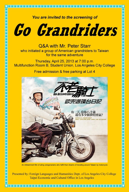 Taiwan’s No. 1 documentary Go Grandriders to screen at LA again