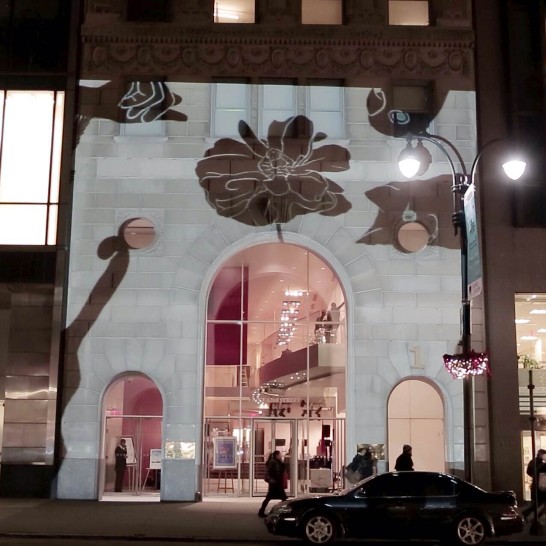 首次臺灣新銳聯展藝術投影點亮紐約辦事處大樓