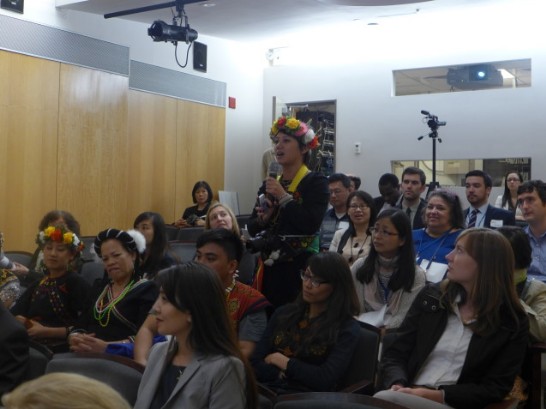 我原住民代表於研討會中發言