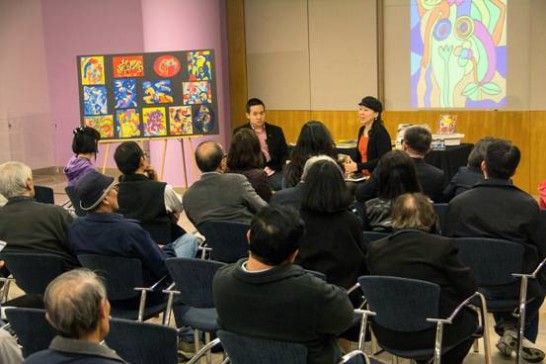 李柏毅母子與現場觀眾展開對話，分享成長及繪畫心路歷程