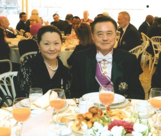 王豫元大使夫婦出席彌撒後早餐會情形。