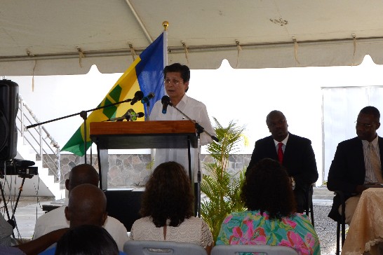 Ambassador made remarks at the Handing-over Ceremony of Argyle International Airport Terminal Building on December 30, 2013.