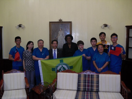 The Changhua Christian Hospital Medical Team, accompanies by H.E. Ambassador Baushuan Ger, called on H.E. Susan Dougan, Acting Government General of St. Vincent and the Grenadines.