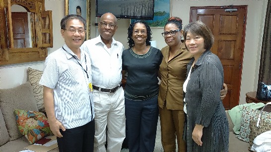 Amb. And Mrs. Baushuan Ger with the official Delegation of St. Vincent and the Grenadines, led by Sir Louis Straker, Deputy Prime Minister and Minister of Foreign Affairs, to attend the inauguration ceremony of the 14th-term President and Vice President of the Republic of China