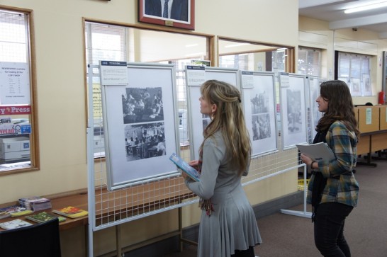The photos of "A Photo Journey through 100 Years of ROC" displyed in the VTC Library.