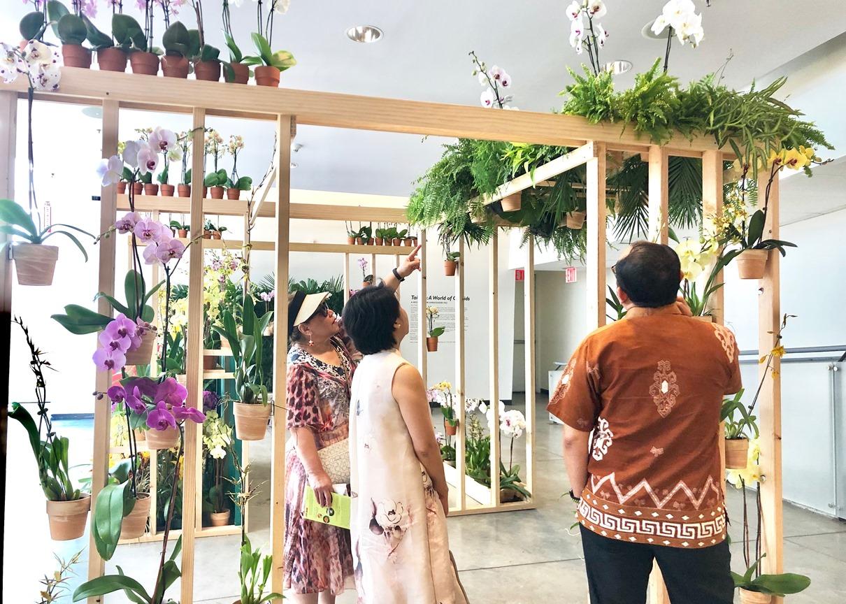 Ambassador Lily Hsu attends the opening of the sixth annual <em>Taiwan: A World of Orchids</em> exhibition co-organized by TECO in New York and the Queens Botanical Garden on August 8, 2019.