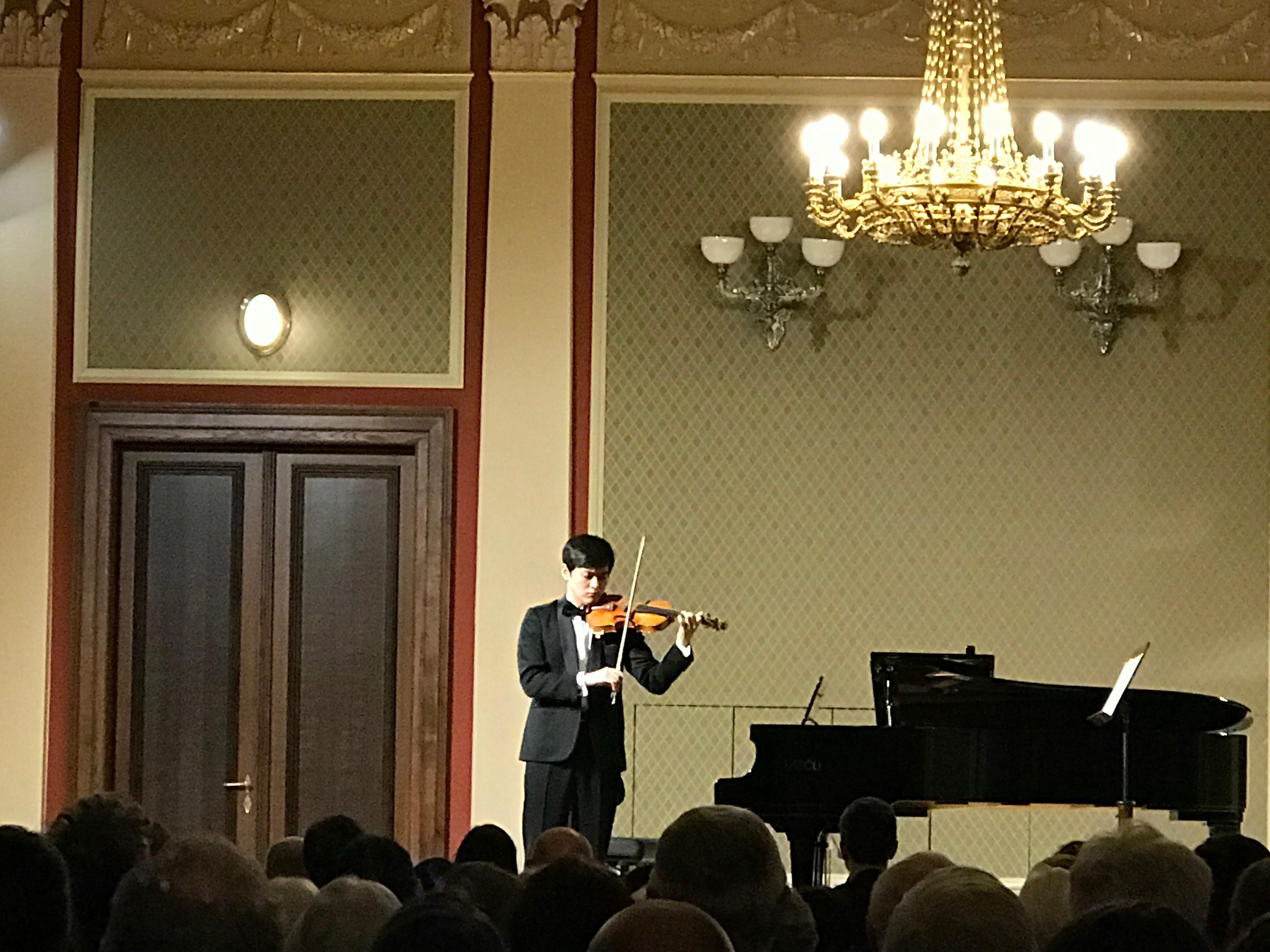 曾宇謙2月8日在捷克魯道夫音樂廳演出