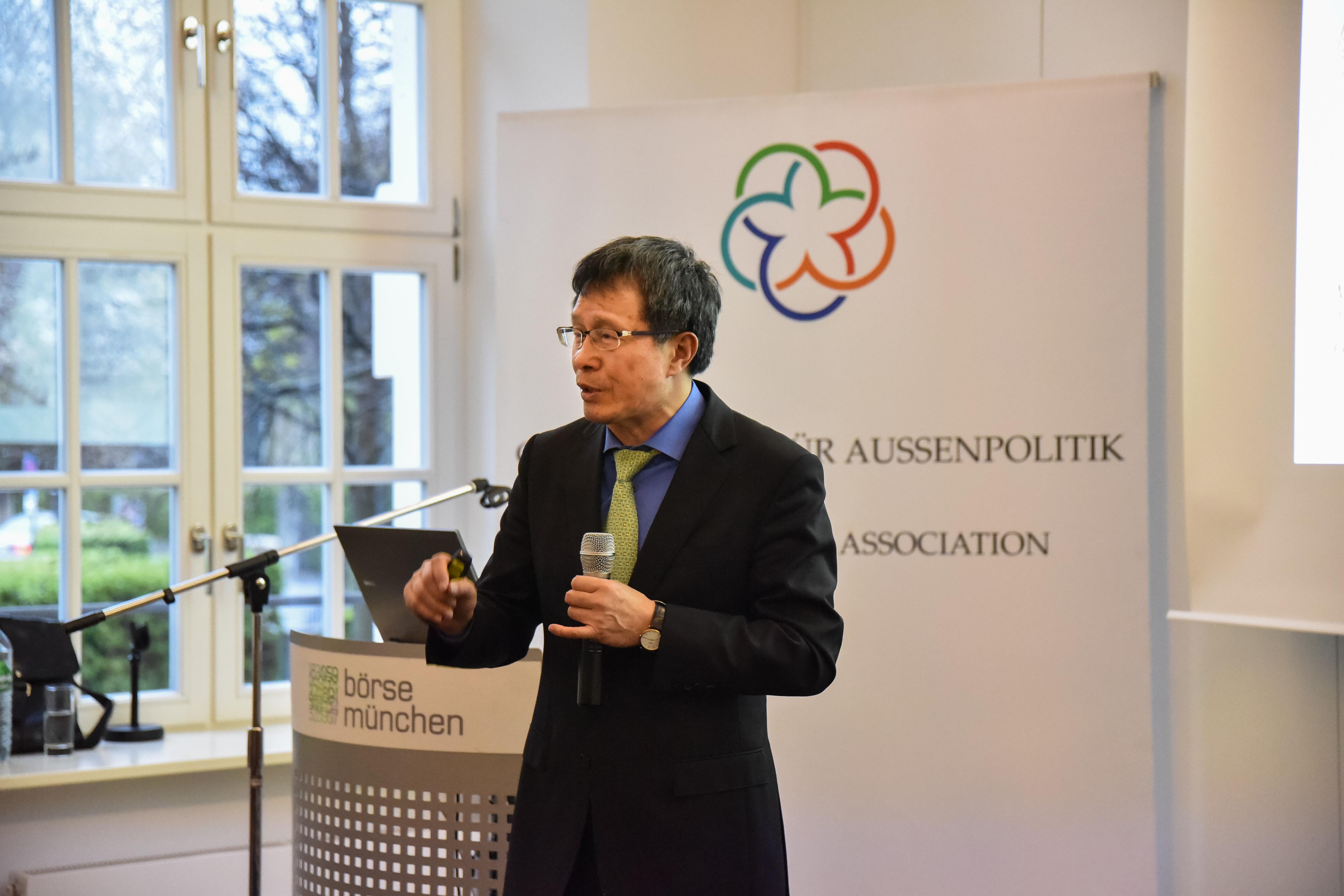 謝大使應德國外交政策協會邀請赴慕尼黑演講。(照片:台灣宏觀電視特約記者陳佳妏提供)