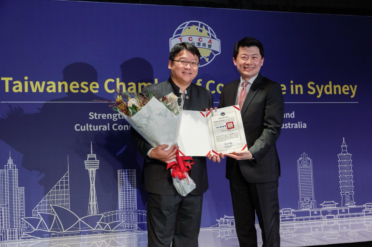 Director General David Wu and Mrs. Wu Attended the Inauguration of the 20th Board of Taiwanese Chamber of Commerce in Australia