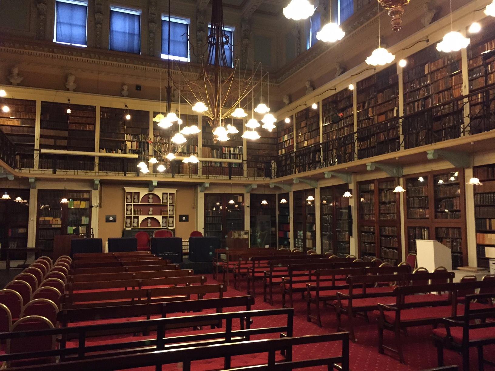 The lecture theatre in the Royal Irish Academy