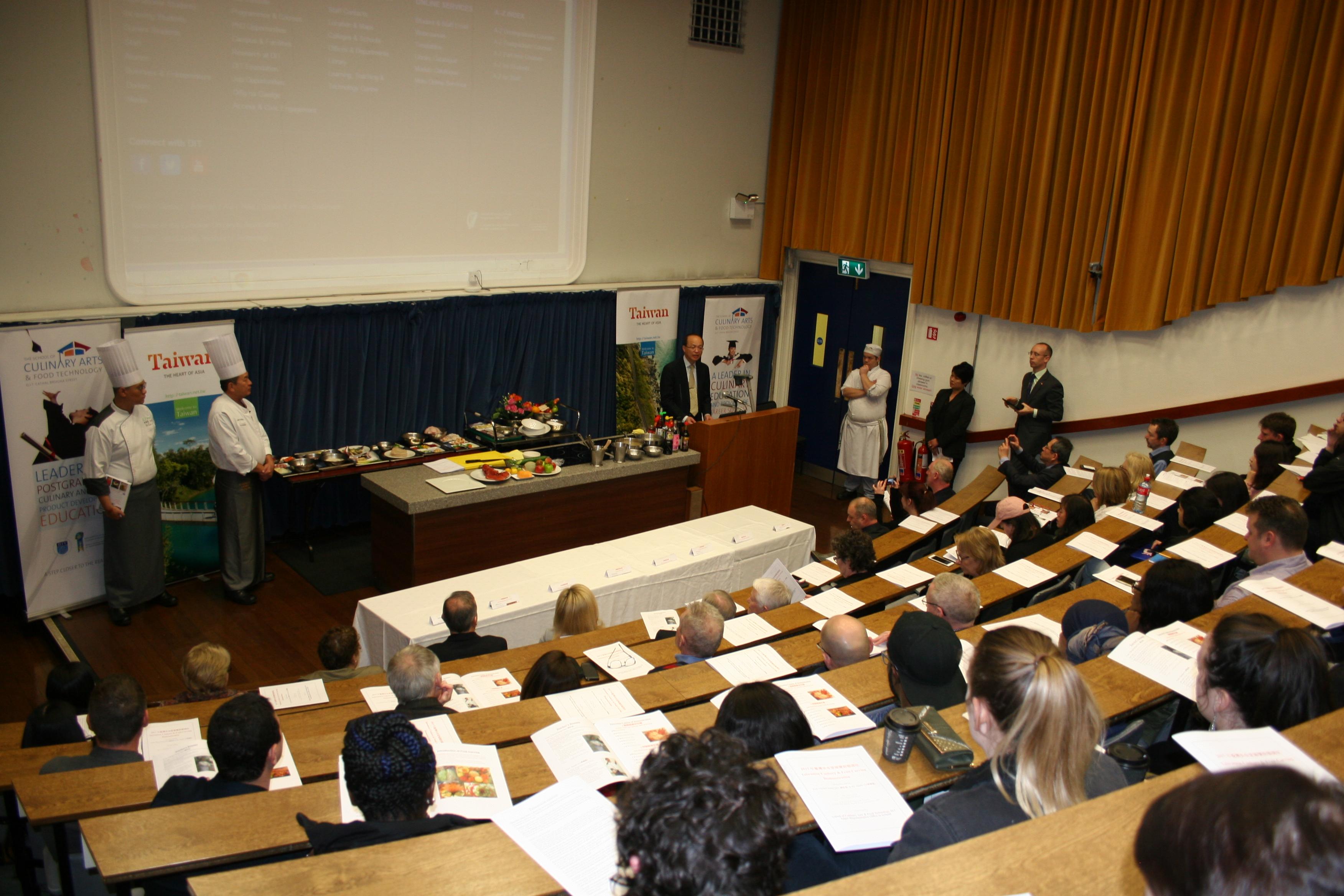 Representative Tu speaking to the nearly 200 people present in DIT for the demonstration