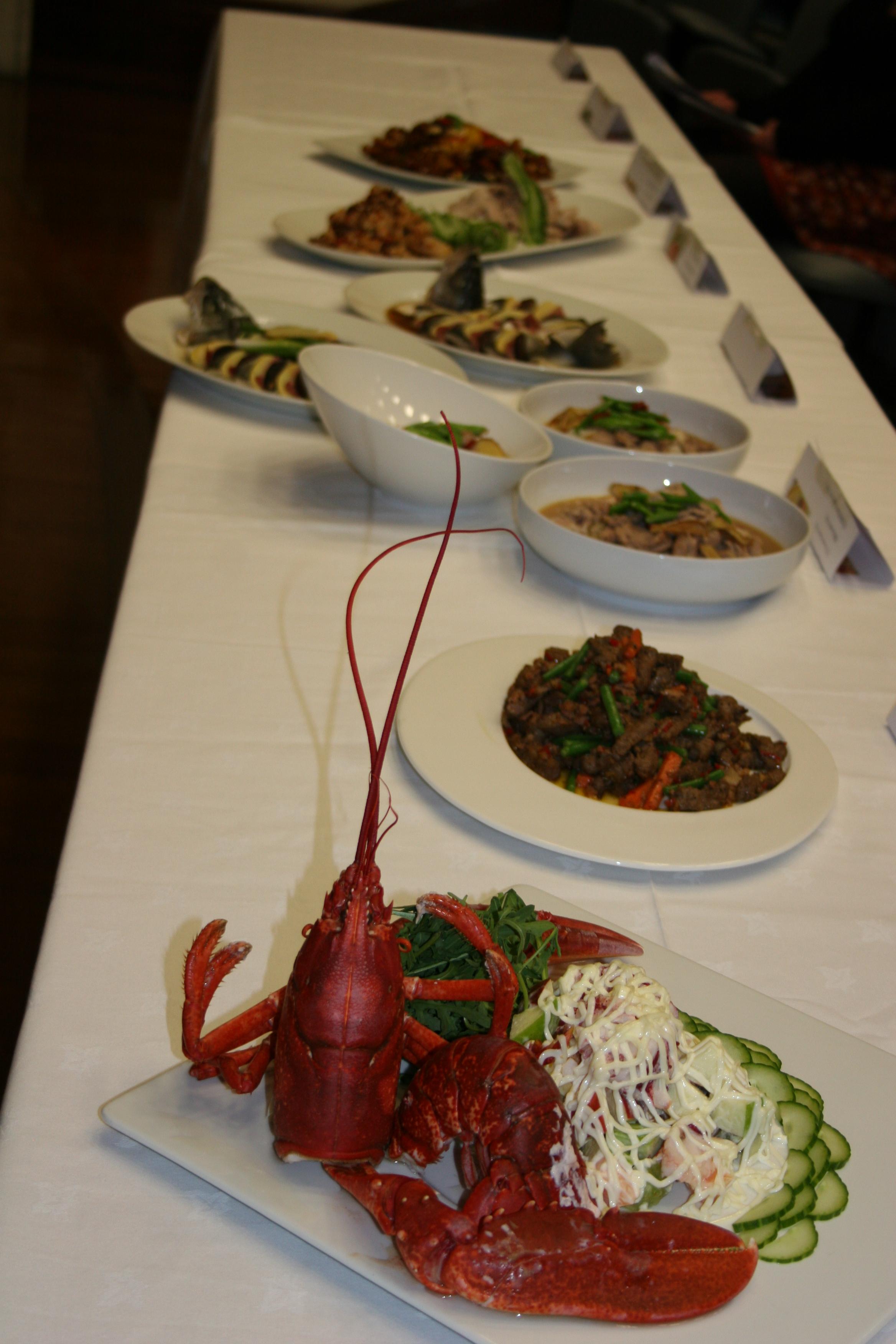 A few selection of the exquisite dishes prepared by Professor Chen and Mr. Li