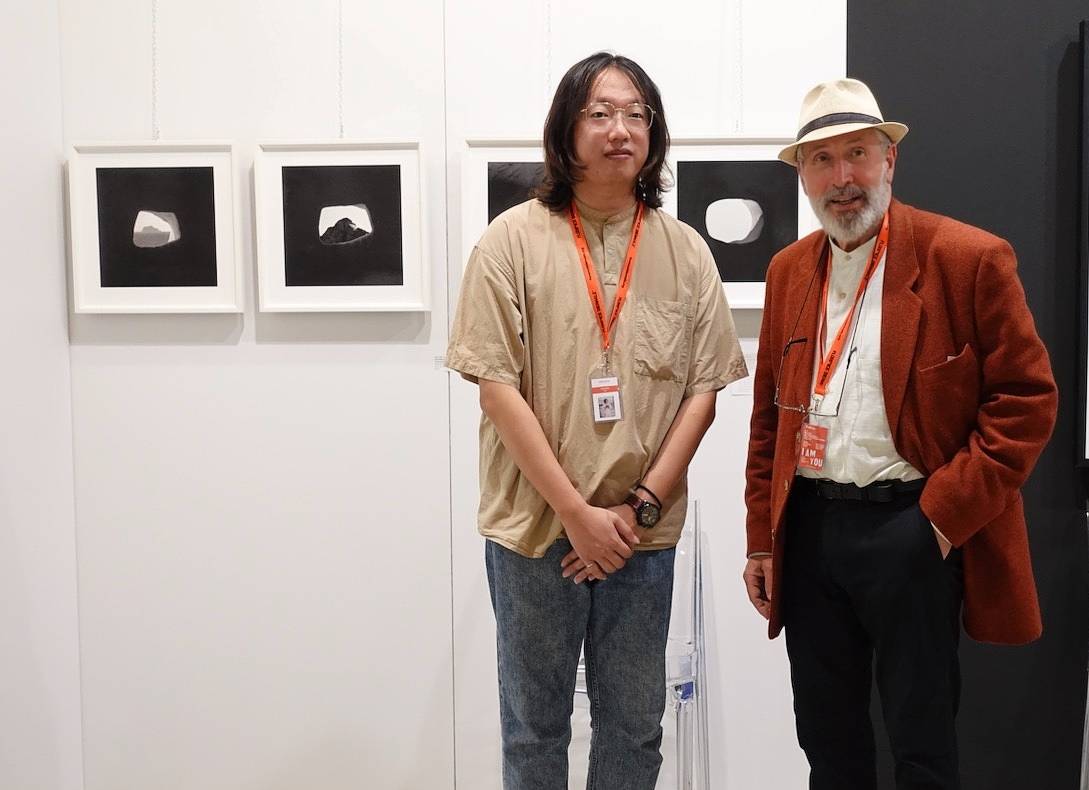 攝影藝術家古智文與知名雕刻家Mario Pachioli合影