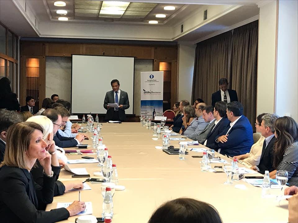 2019.05.29李大使應邀出席歐洲復興開發銀行(EBRD)在北馬其頓辦理之「隱形冠軍計畫」工作坊，向巴爾幹各國與會來賓介紹我國經貿強項