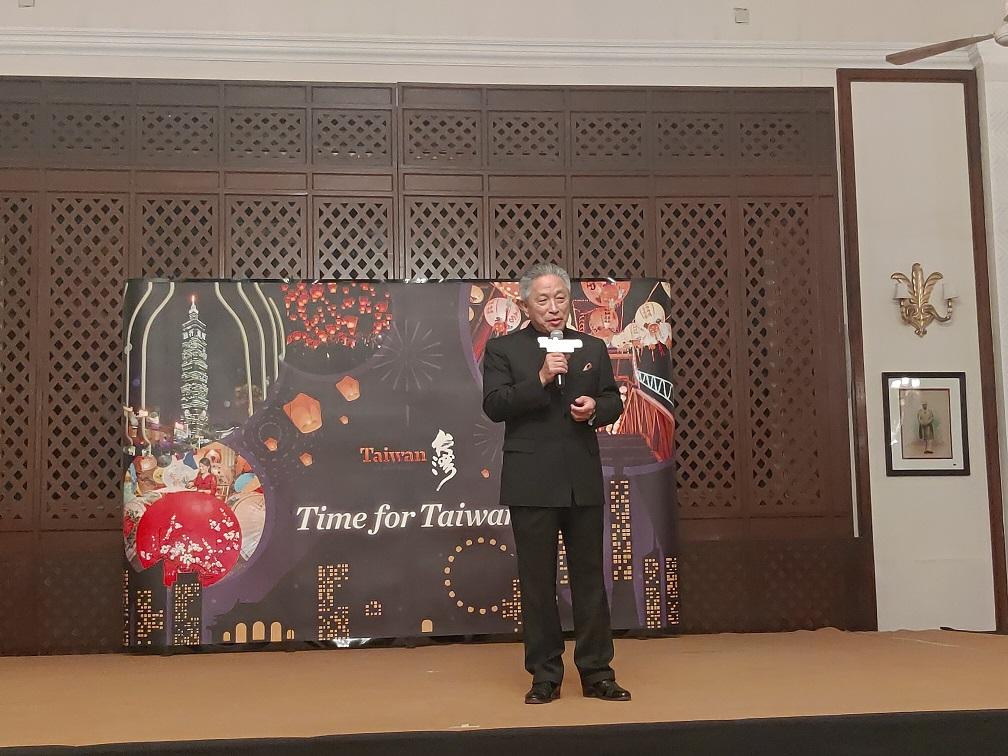 駐印度代表田中光大使本(1)月21日晚間在新德里帝國飯店(The Imperial)台灣旅遊說明會上應邀致詞。