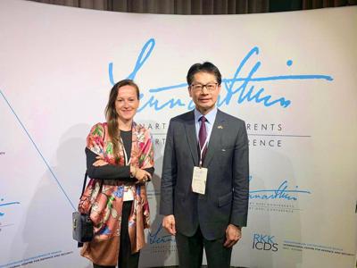 Amb. Lee bumped into Dr. Zsuzsa Anna Ferenczy at the Lennart Meri Conference