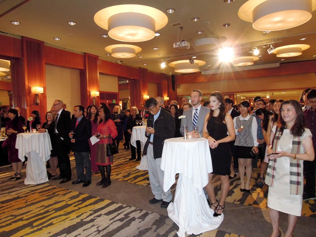 105年中華民國國慶酒會數百位來賓出席。