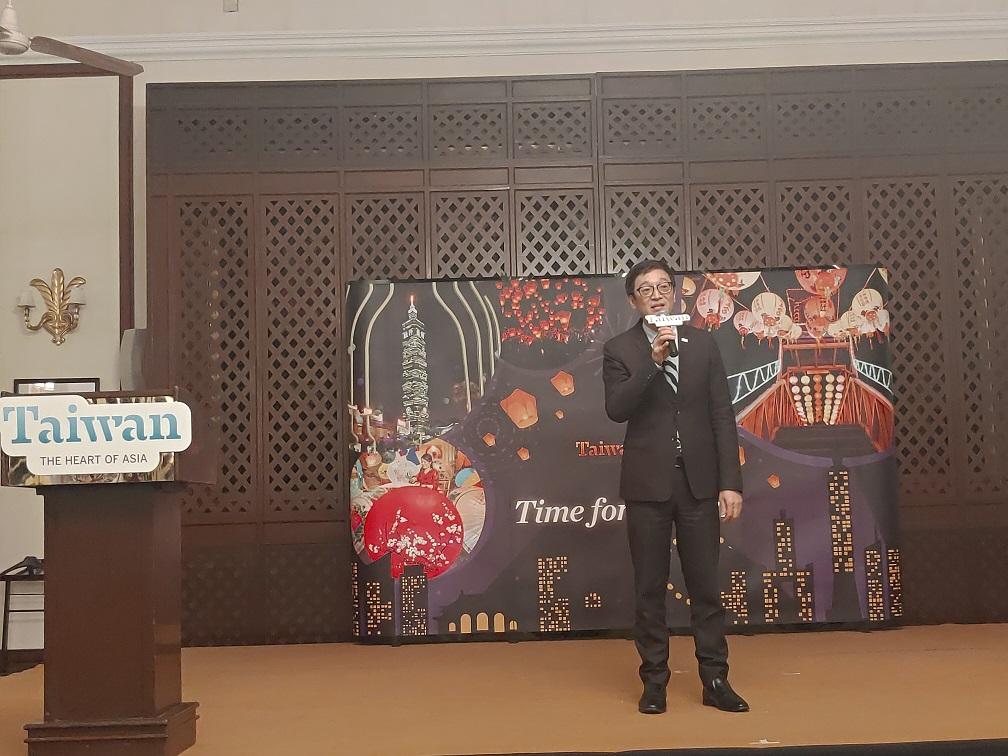 Dr. Trust Lin, Director of Taiwan Tourism Bureau Singapore Office speaking about his Bureau’s strategy about marketing Taiwan in India for the years of 2019 and 2020.