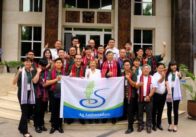The young agricultural delegation takes a group photo outside the Nagaland State House building Aug. 24, 2019.