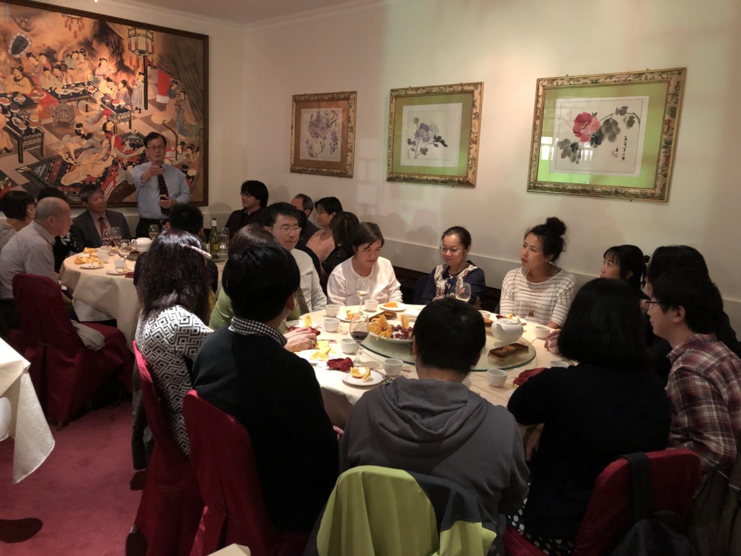 2017年9月29日愛丁堡華人松柏會前會長陳四友歡迎連總領事抵任(桂林餐廳)