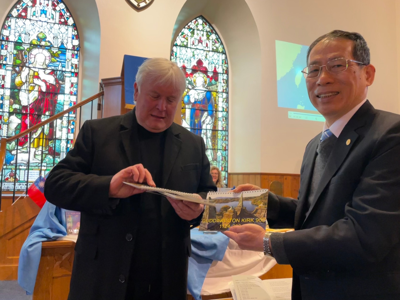 張處長嘉政偕同仁出席蘇格蘭教會所屬Duddingston教堂於本年3月3日舉行之「基督教團體世界公禱會為臺灣祈禱」(WORLD DAY OF PRAYER FOR TAIWAN)活動