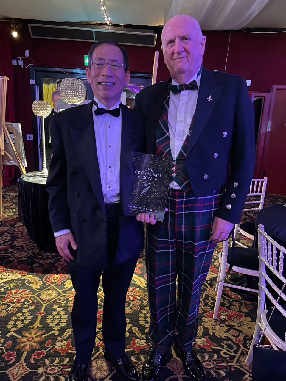 DG Chang attended Crystal Ball in aid of Alzheimer Scotland on Saturday 19th November 2022