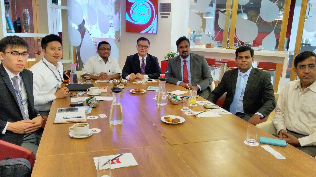 Director General Charles Li (Center)
Mr. A. Shankar (R3)
Mr. Simon Selvaraj (R2)
Mr. Sumit Bothra (L3)
Mr. Gary Chang (L2)
Mr. Ray Chien (L)