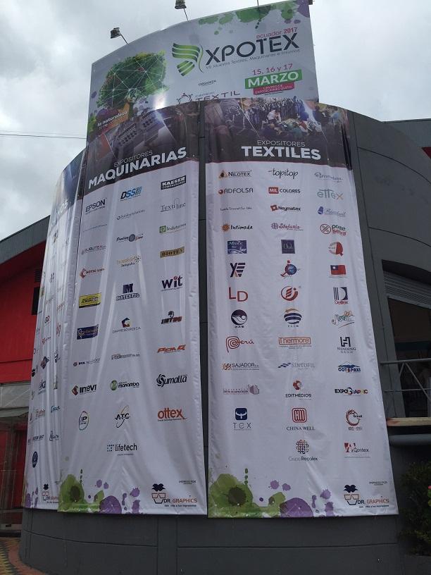 XPOTEX 2017廣告看板刊登我國國旗