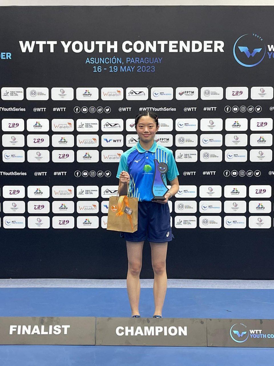 陳佳宜在本屆賽事中跨級挑戰U17組別(17歲以下)及U19組別(19歲以下)女子單打桌球比賽，首戰在U17組賽事中輕鬆奪冠，為我國選手在本賽事中創下佳績。