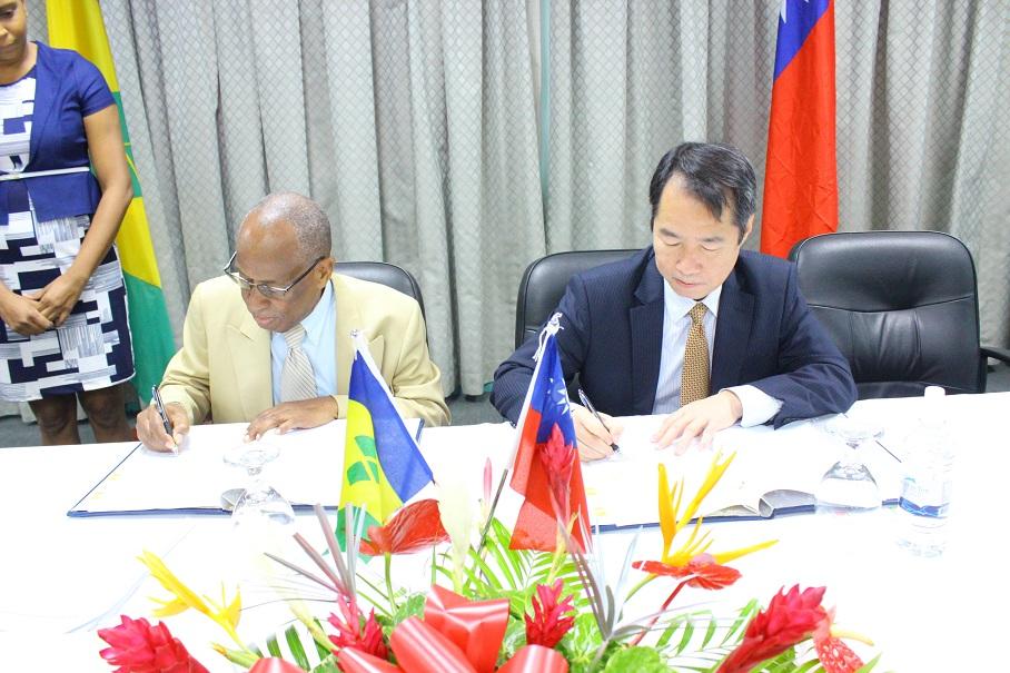 Signing of The Agreement on Technical Cooperation Between The Government of The Republic of China (Taiwan) and The Government of Saint Vincent and The Grenadines