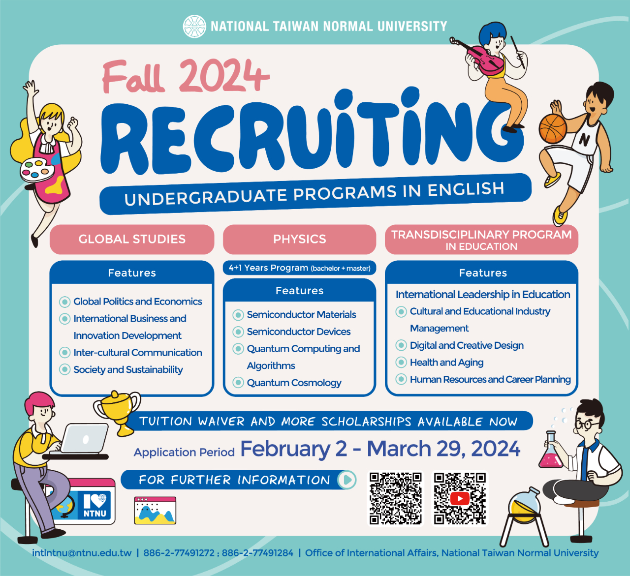 2024 NTNU Undergraduate Programs in English Op - Taipei