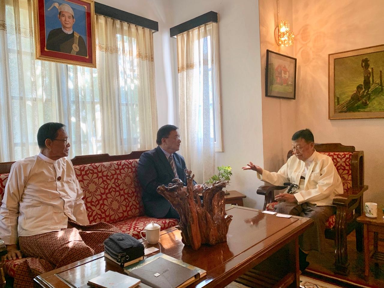 駐緬甸代表李朝成拜會緬甸智庫「戰略與國際研究院」（MISIS）院長及資深研究員