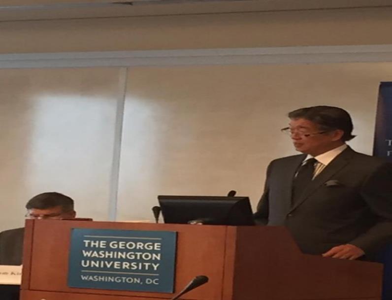 Representative Lyushun Shen was invited by the Sigur Center for Asian Studies of the George Washington University to give opening remarks at the Taiwan Roundtable: "The R.O.C. at the End of WWII" on October 1, 2015.